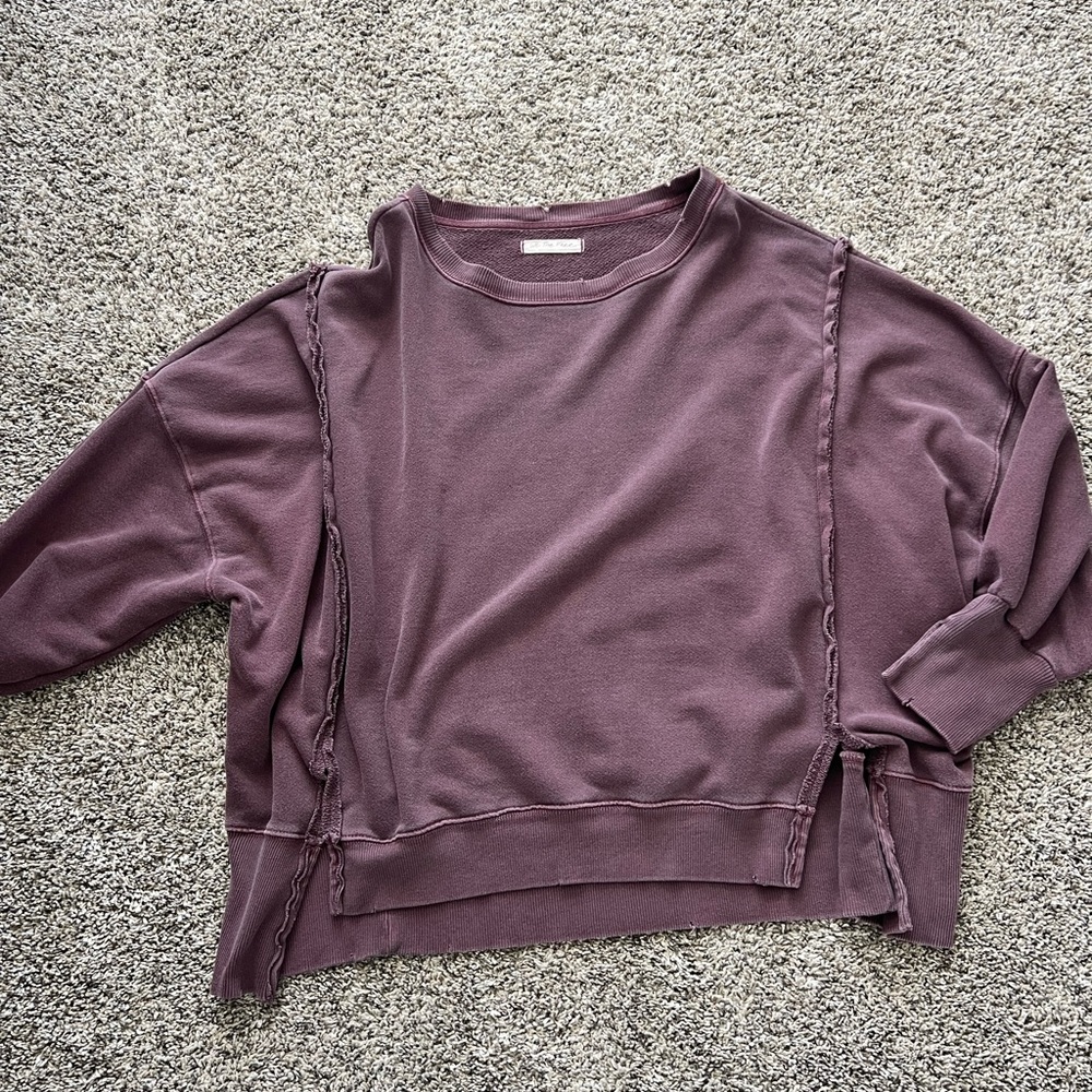 Free people distressed sweatshirt